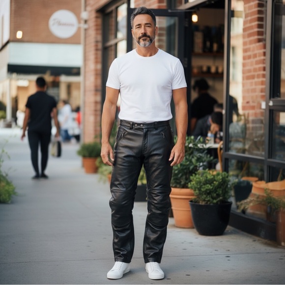 Harley-Davidson Other - HARLEY DAVIDSON Men’s Black Leather Overpants Size 36